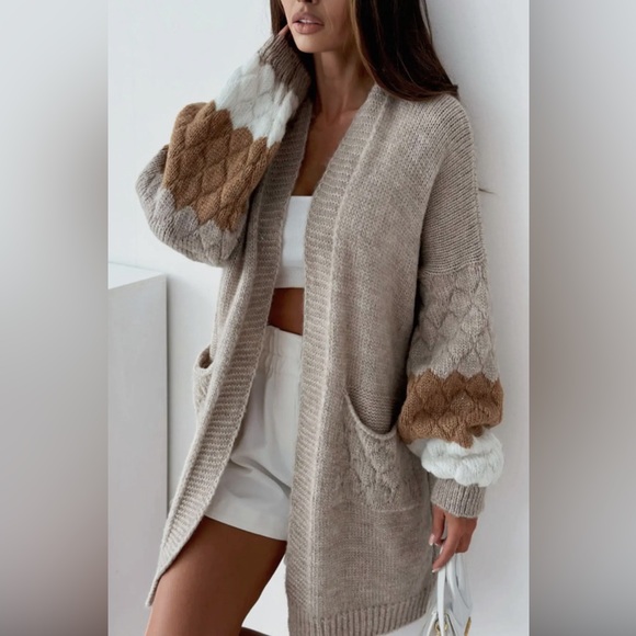 #18 Demi Fall Cardigan-Brown - Picture 4 of 6